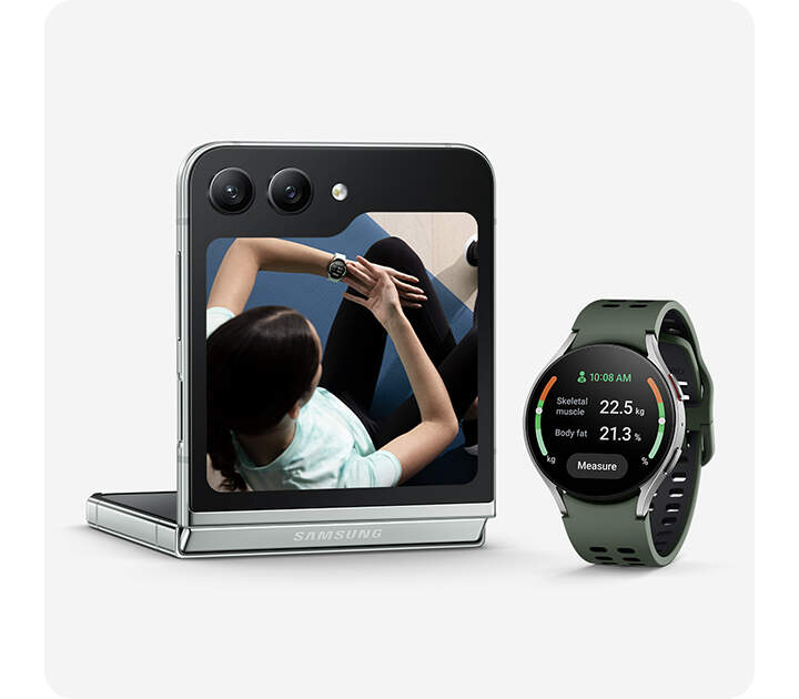 Samsung Galaxy Z Flip5 prepojenie s Galaxy Watch6