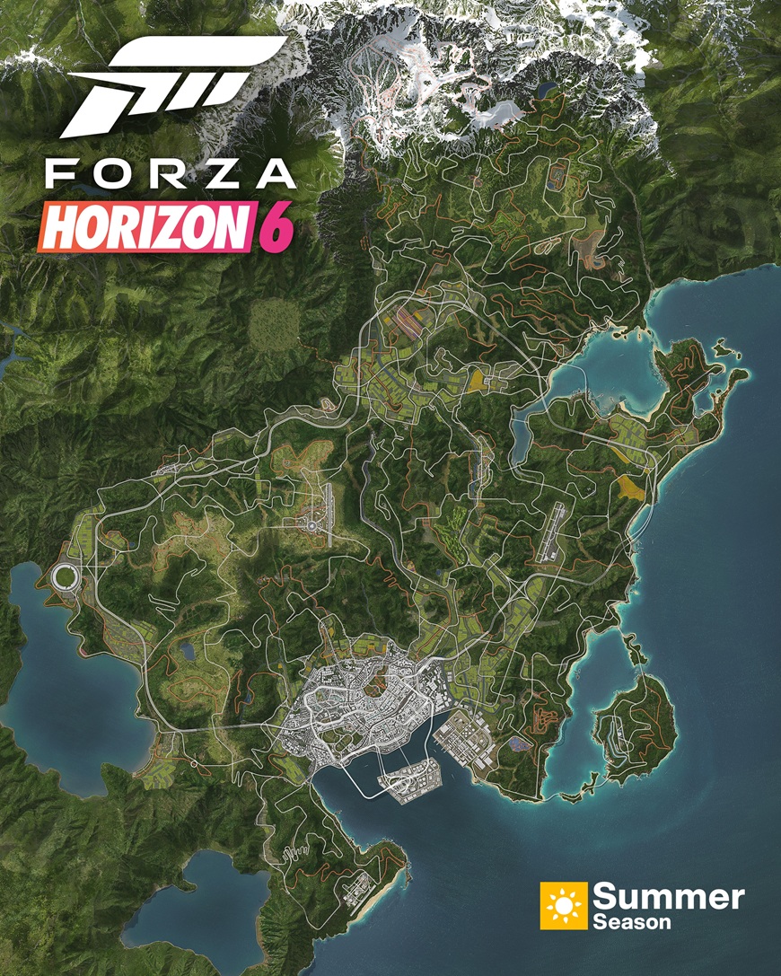 Mapa hry Horizon Forza 6