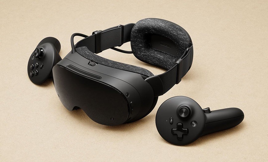 VR headset Steam Frame od Valve, pohľad zhora