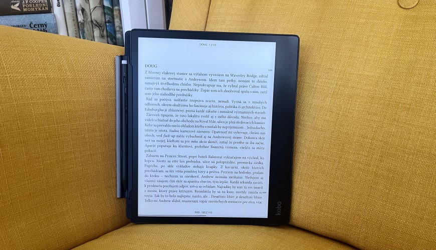 Recenzia: Čítačka e-kníh Kobo Elipsa 2E – Slúži na čítanie alebo písanie? Vlastne na oboje! Čítačka e-kníh Kobo Elipsa 2E so zapnutým displejom