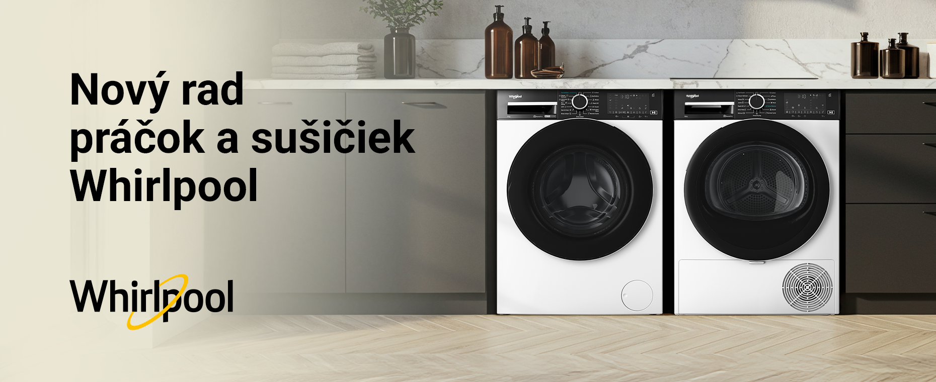 Novinky od značky Whirlpool? Inteligentné práčky a sušičky v dokonalej harmónii Práčky a sušičky Whirlpool