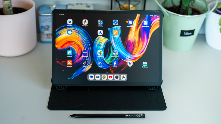 zapnutá obrazovka na tablete TCL NxtPaper
