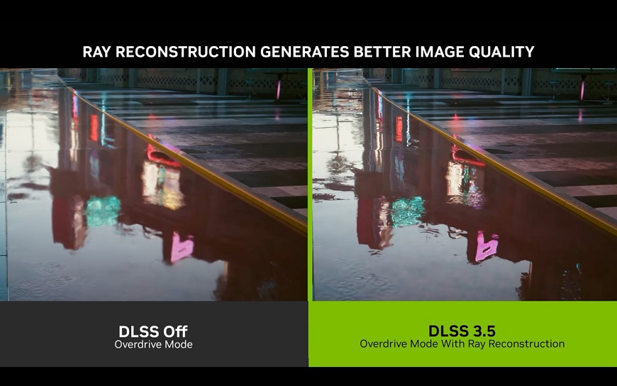Čo je to DLSS, upscaling a ďalšie technológie grafických kariet Ukážkové porovnanie využitia Ray Reconstruction pomocou DLSS 3.5