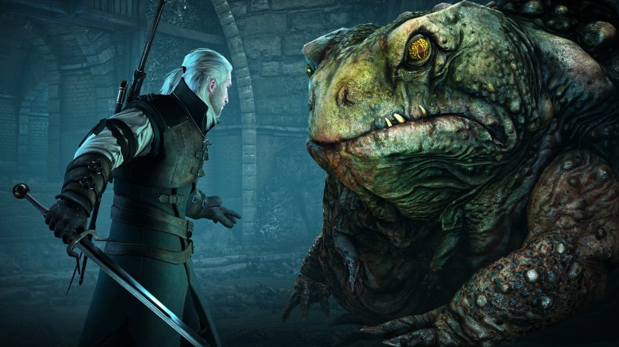 Zaklínač 3 znovu ožíva. Čaká nás nové DLC alebo ide len o dokonale pripravenú ilúziu? Geralt z Rivie stojí s mečom v ruke pred príšerou.