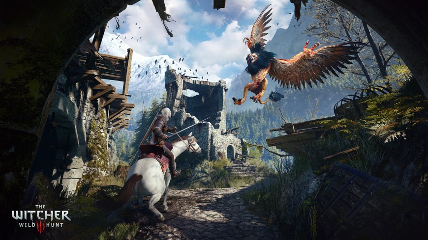 Zaklínač 3 znovu ožíva. Čaká nás nové DLC alebo ide len o dokonale pripravenú ilúziu? Geralt z Rivie stojí s mečom v ruke pred príšerou.
