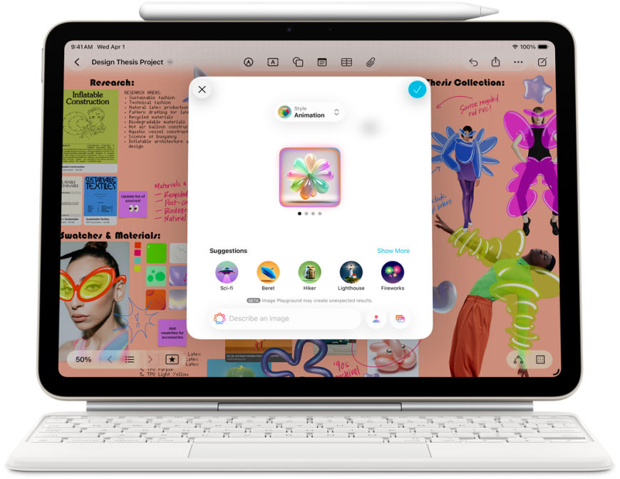 iPad Air M4 so zapnutým displejom 