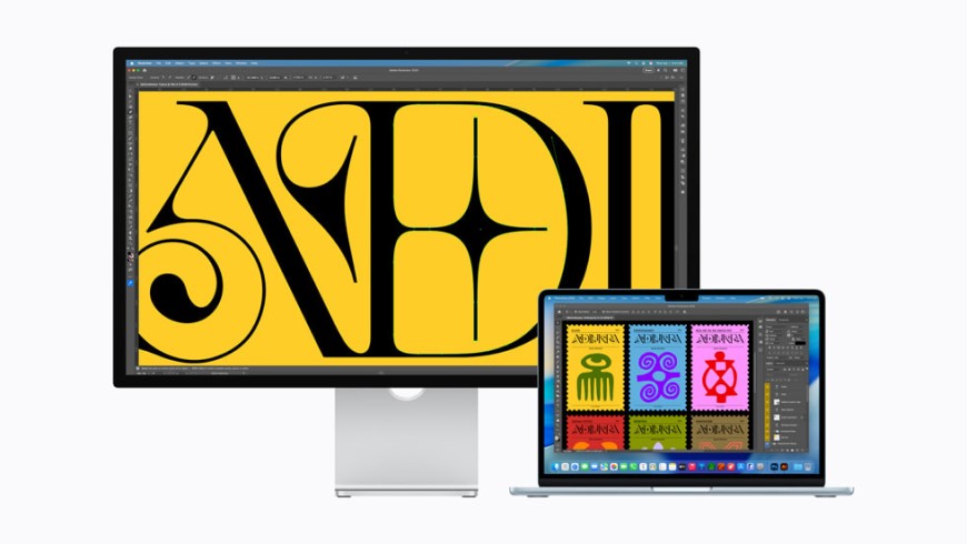 Apple s novinkami ďalej boduje – upgradoval Macy a odhalil nové duo monitorov Studio Display Studio Display prepojený s notebookom MacBook Air M5