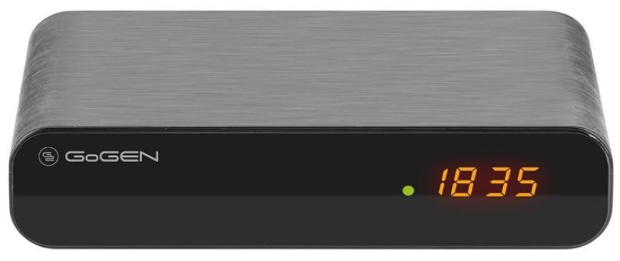 Ako vybrať a zapojiť set-top box? Čierny set-top box pohľad zvrchu.