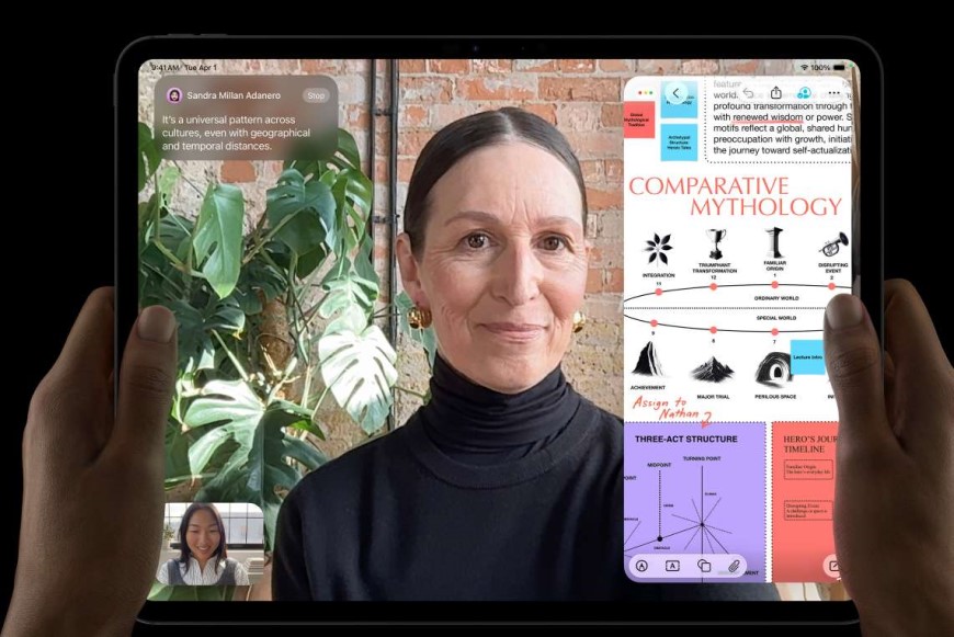 Ukážka videohovoru cez spustenú aplikáciu Facetime na Apple iPad