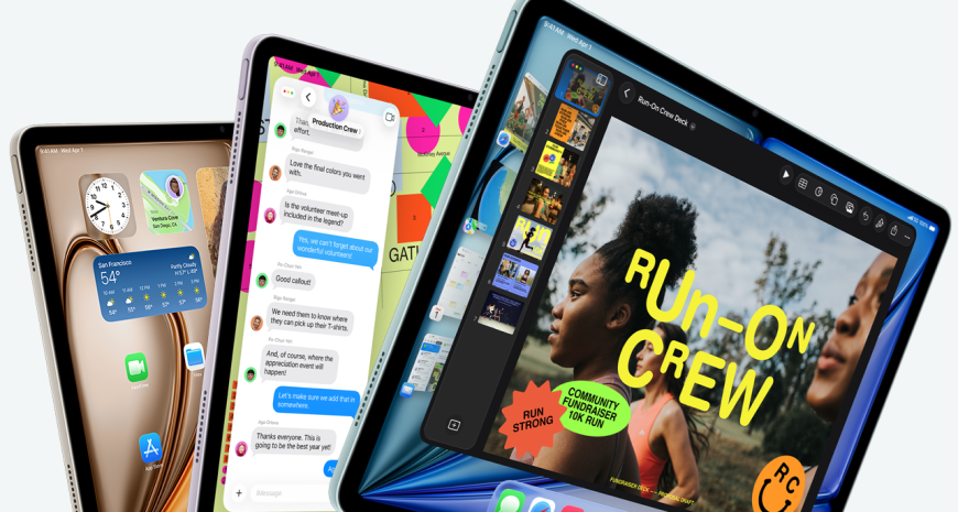 Koláž zložená z jednotlivých modelov Apple iPad