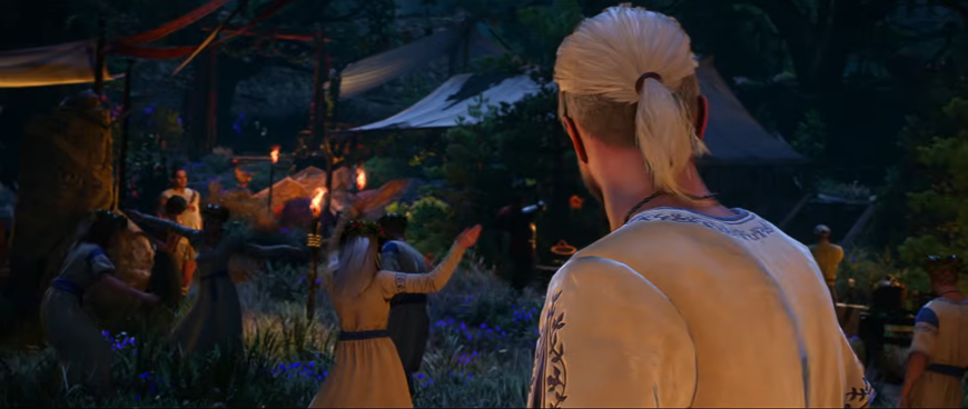 Tretie DLC pre Zaklínača 3 potvrdené: Songs of the Past rozvibrujú zaklínačské medailóny budúci rok Geralt sa pozerá na tancujúcich dedinčanov