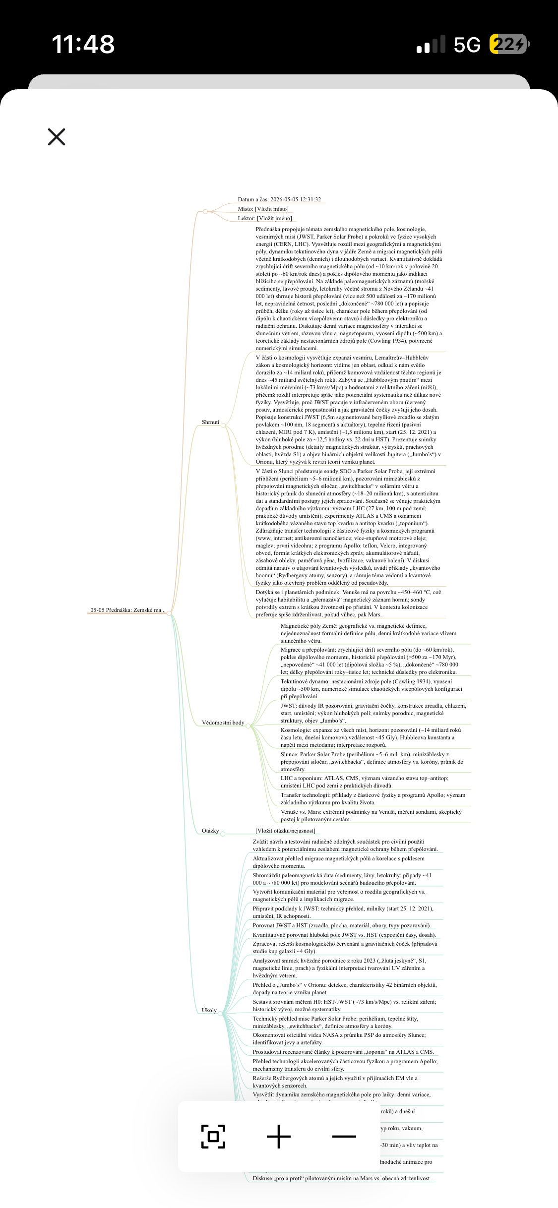 Screenshot diktafónu Plaud Note Pro.