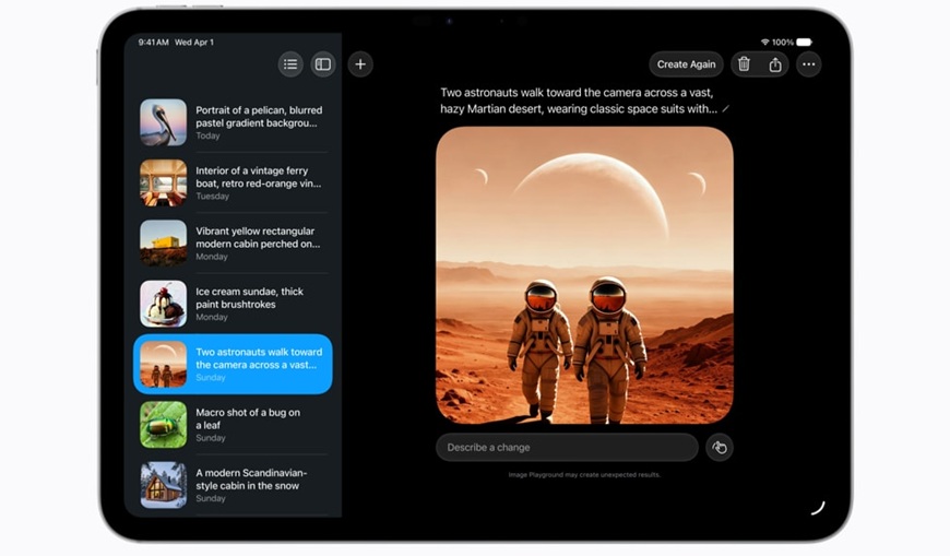 Ukážka možností práce s pomocou Apple Intelligence – generovanie obrázkov na základe textového vstupu