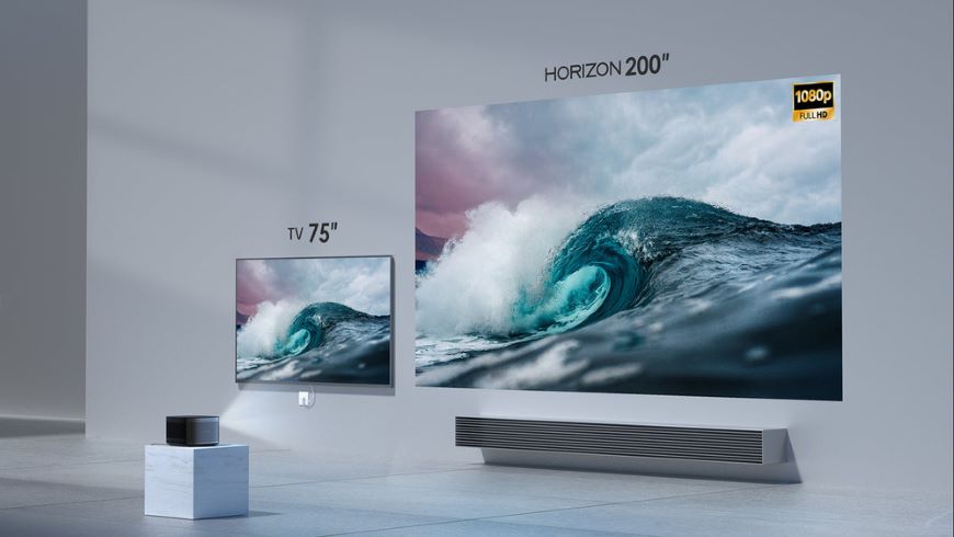 Ako vybrať projektor? Dataprojektor zachytáva projekčnú vzdialenosť TV 75