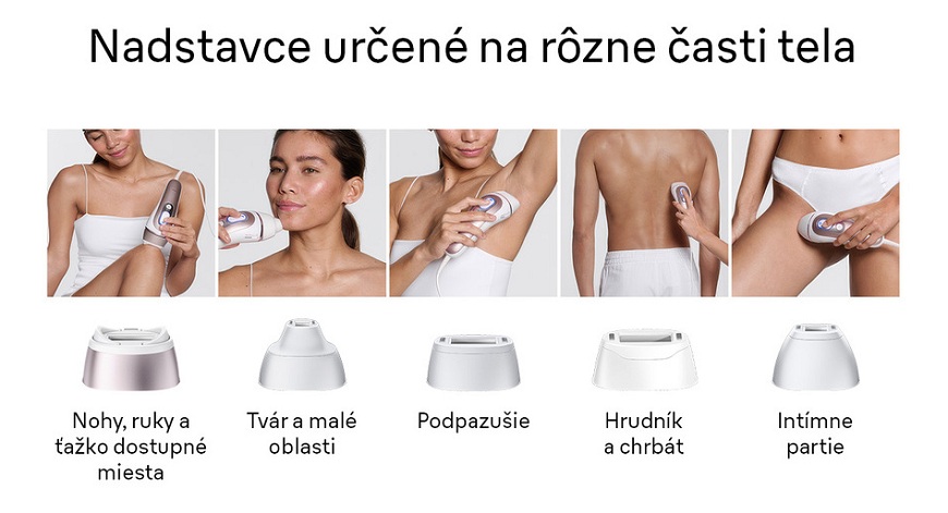 Ako správne používať IPL epilátor Braun a dosiahnuť dlhodobo hladkú pokožku? Nadstavce určené na rozne časti tela.