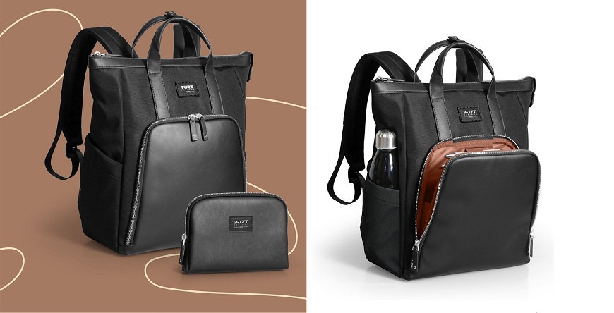 PORT DESIGNS Muse Signature ECO: Elegantné riešenie pre notebook aj každodenný život Dámsky čierny batoh PORT DESIGNS Muse Signature ECO 16