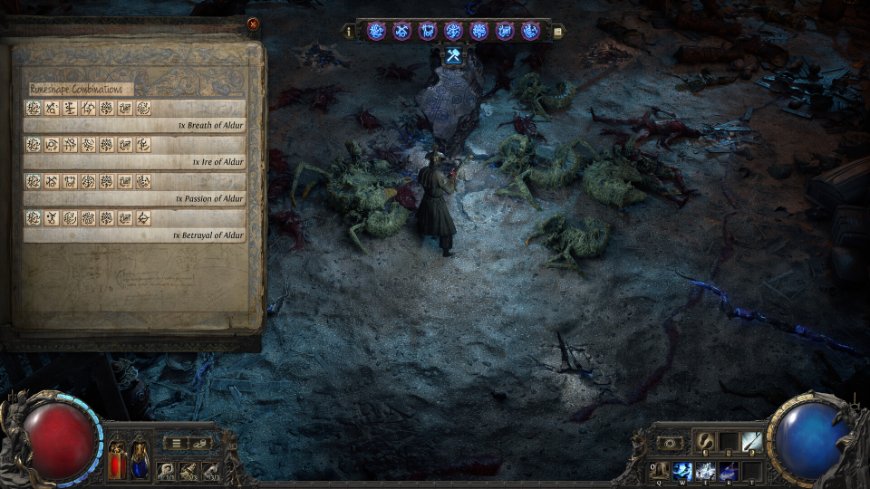 Path of Exile 2: Naostri svoje herné tabuľky Záběr ze hry Path of Exile II s uživatelským rozhraním