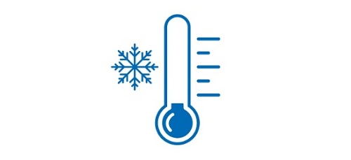 Ako nastaviť ideálnu teplotu v chladničke a mrazničke? Symbol teplomeru a snehové vločky.