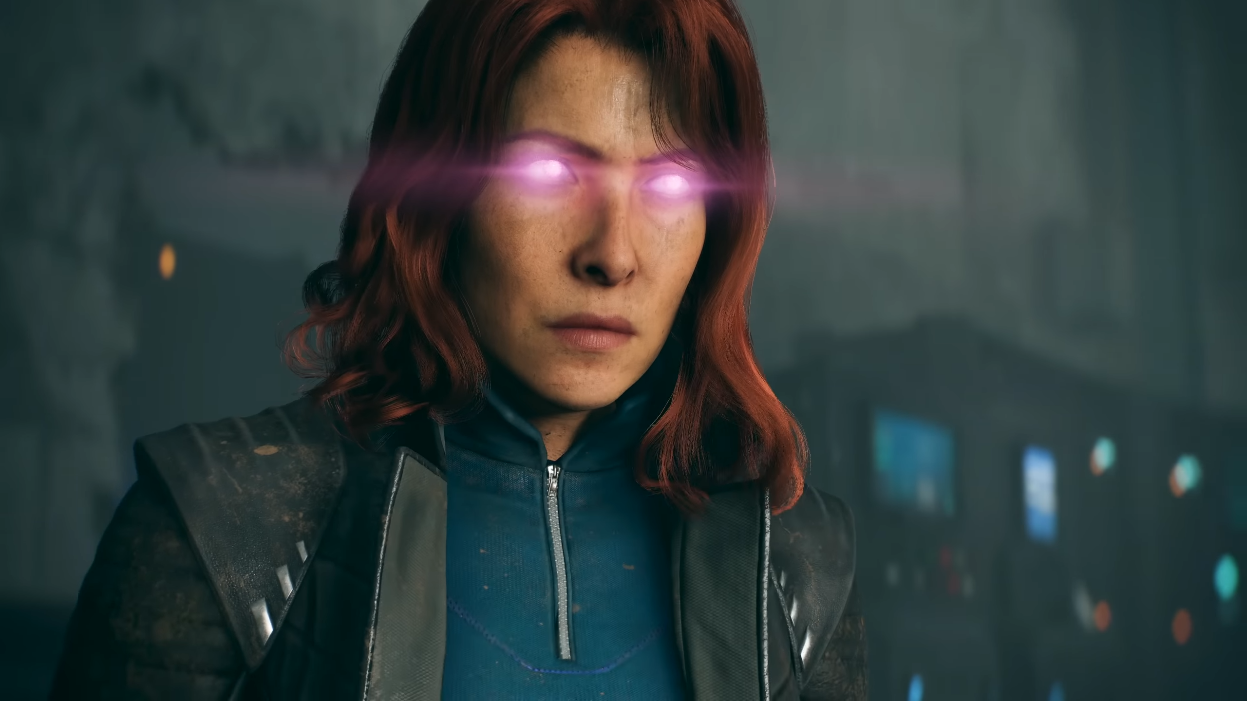 Marvel’s Wolverine: Akčná rezačka so srdcom na správnom mieste exkluzívne pre PS5 Jean Grey s fialovo svietiacimi očami