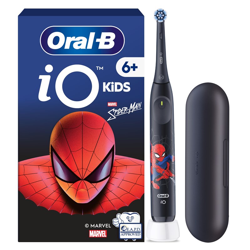 Oral-B iO Kids: Ako naučiť deti správne si čistiť zuby, aby sa vyhli kazom Detská elektrická kefka Oral-B iO Kids vo variante Spiderman