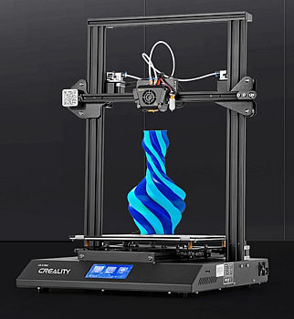 Ako vybrať 3D tlačiareň? 3D tlačiareň Creality CR-X Pro vytvára modrú vázu