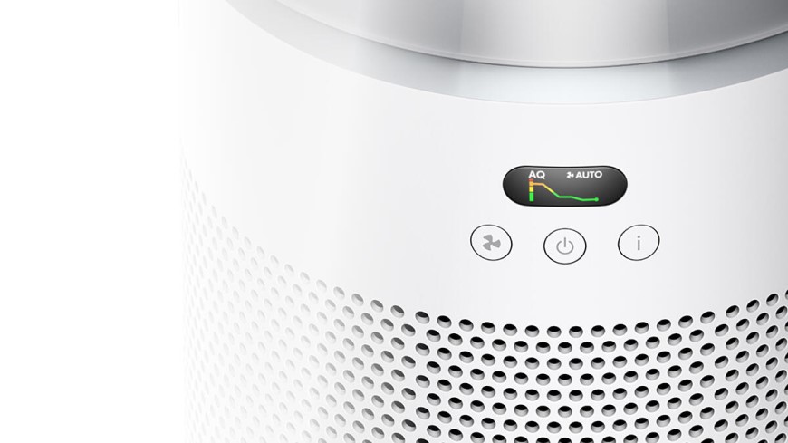 Dyson HushJet Compact: Nová čistička vzduchu s mimoriadne tichou prevádzkou Čistička vzduchu Dyson HushJet Compact ovládanie