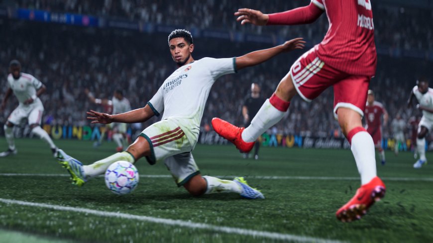 EA Sports FC 27: Aké novinky čakajú na virtuálnom ihrisku? EA Sports FC 27: Futbalista padá vedľa lopty, sprava pribieha ďalší hráč
