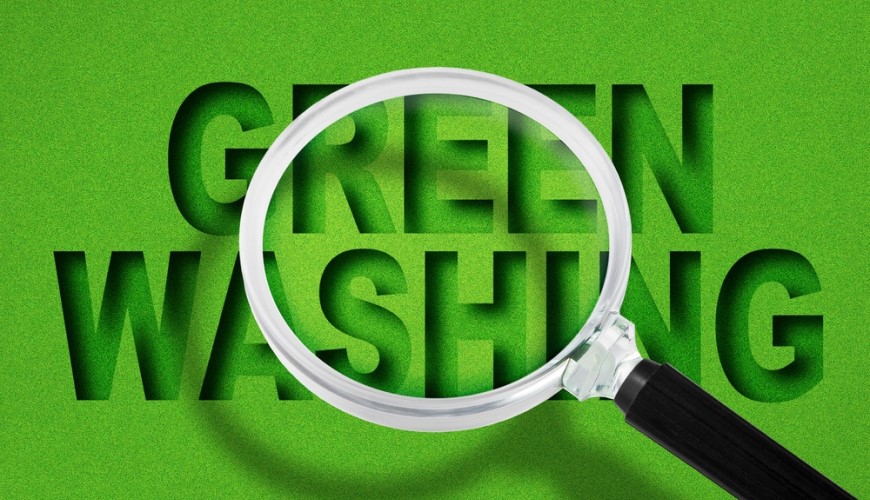 Čo je greenwashing, ako ho spoznať a aké zmeny prináša nová smernica EÚ? Ilustrácia GREEN WASHING s lupou