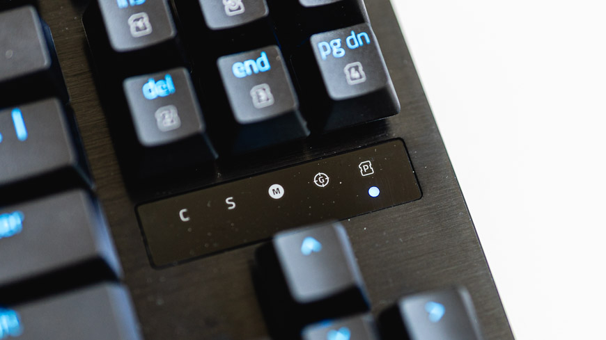 Detail LED indikačného pásika hernej klávesnice Razer Huntsman Tenkeyless V3 8KHz