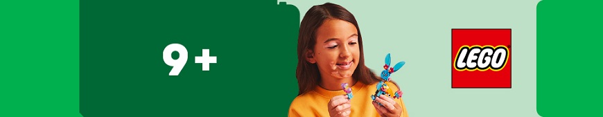 Stavebnica LEGO® prichádza do NAY: Od prvých kociek až po monumentálne sety pre dospelých Banner pre vekovú kategóriu 9+.
