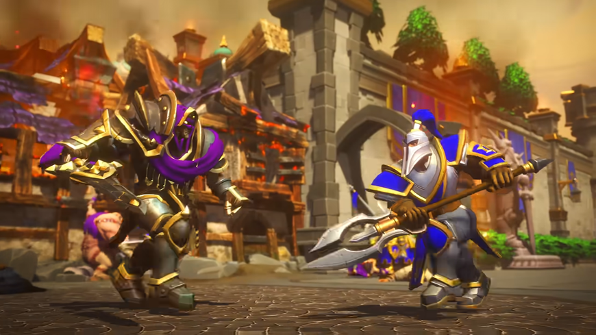 Blizzcon 2026 vyrazil fanúšikom dych: Diablo V a Warcraft Forever Dva bojovníci bežia proti sebe, screenshot z traileru na hru Warcraft III: Reforged – Forsaken Kingdom