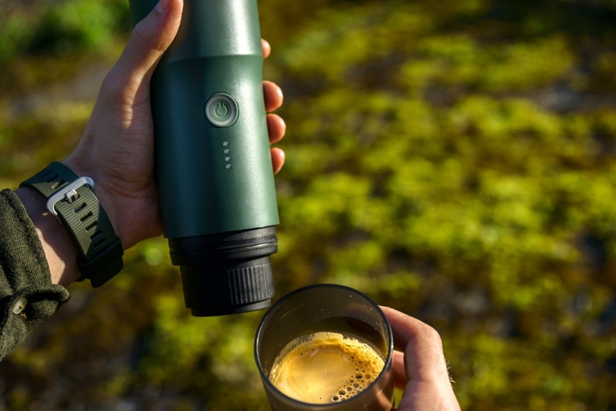 Outin prenosný espresso kávovar