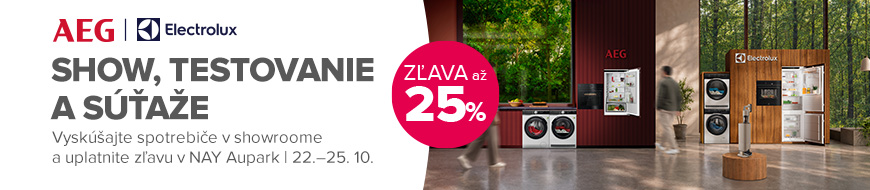Zažite AEG a Electrolux na vlastnej koži v Auparku Zažite AEG a Electrolux na vlastnej koži v Auparku - NAY