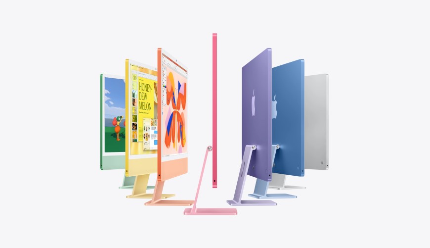 All-in-one počítače iMac s čipmi M6 v rôznych farebných variantoch