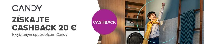 Získajte cashback 20 € na spotrebiče Candy - NAY