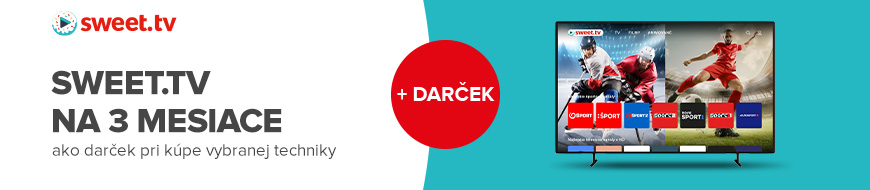 SWEET.TV na 3 mesiace ako darček k nákupu vybranej elektroniky – NAY