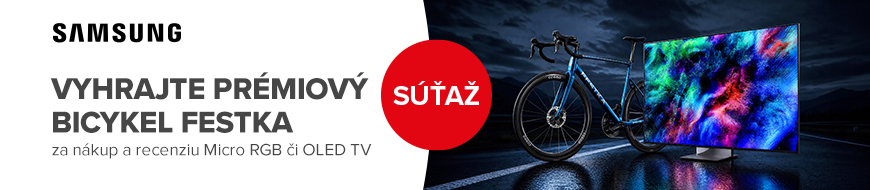 Súťaž o prémiový bicykel FESTKA kúpou MICRO RGB či OLED TV Samsung – NAY