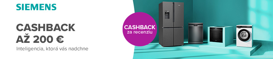Cashback za nákup a recenziu spotrebičov Siemens – NAY