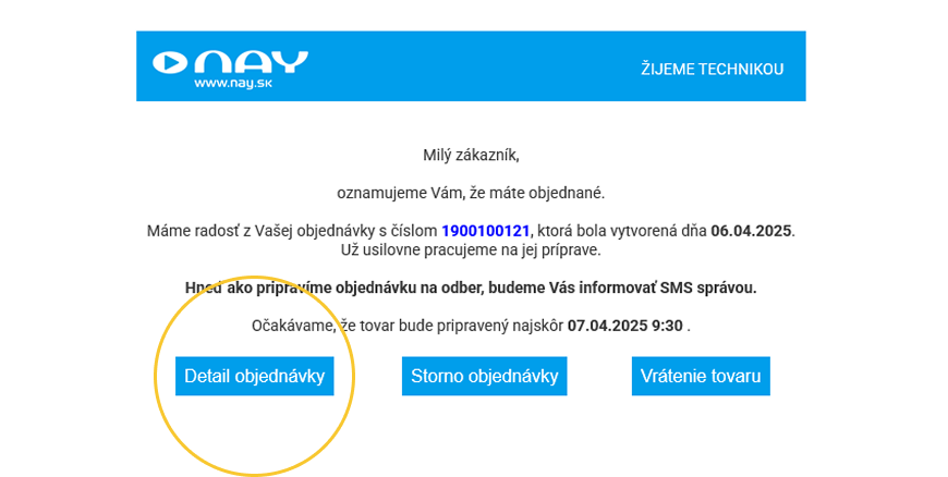Stav objednávky Stav objednávky