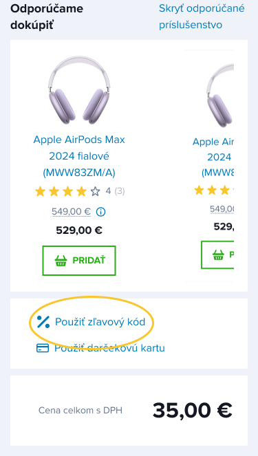 Zľavové kódy a kupóny Návod