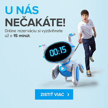 vyzdvihnete už o 15 minút