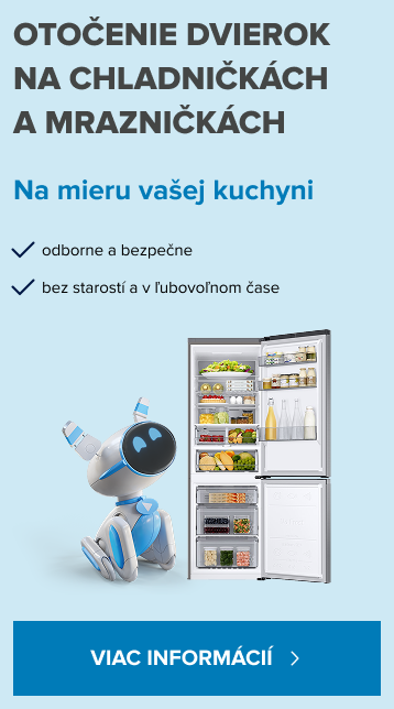 Otočenie dvierok na chladničkách a mrazničkách