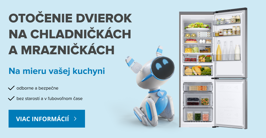 Otočenie dvierok na chladničkách a mrazničkách