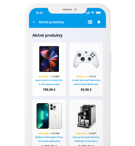 zákaznícka karta v mobilnej aplikácii NAY