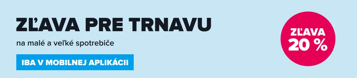 Zľava 20 % na malé a veľké spotrebiče, iba v mobilnej aplikácii
