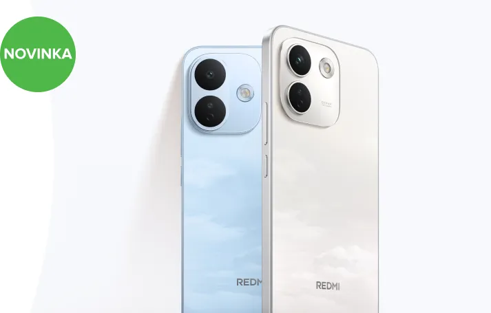 Smartfóny REDMI Note 17 v bielej a svetlomodrej farbe